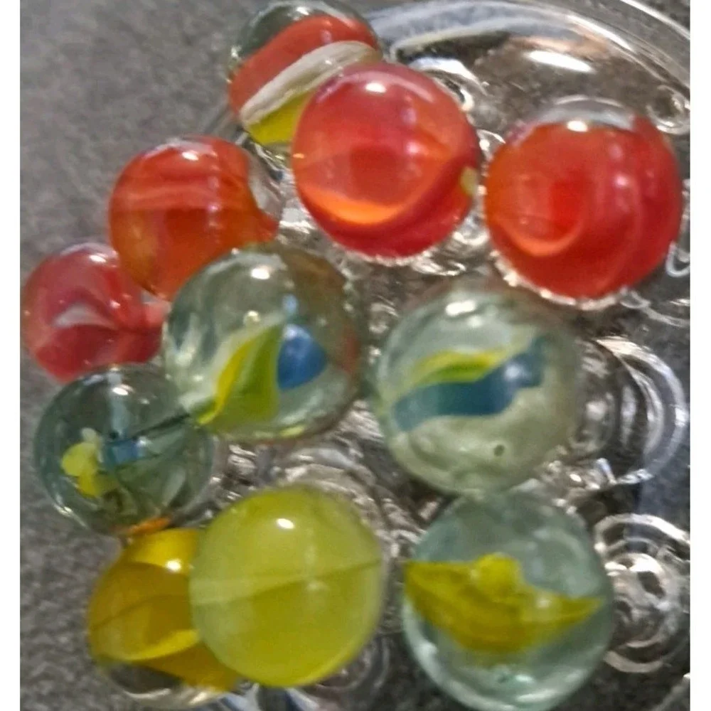 Lot Of 11 Estate Sale Marbles Cats Eye